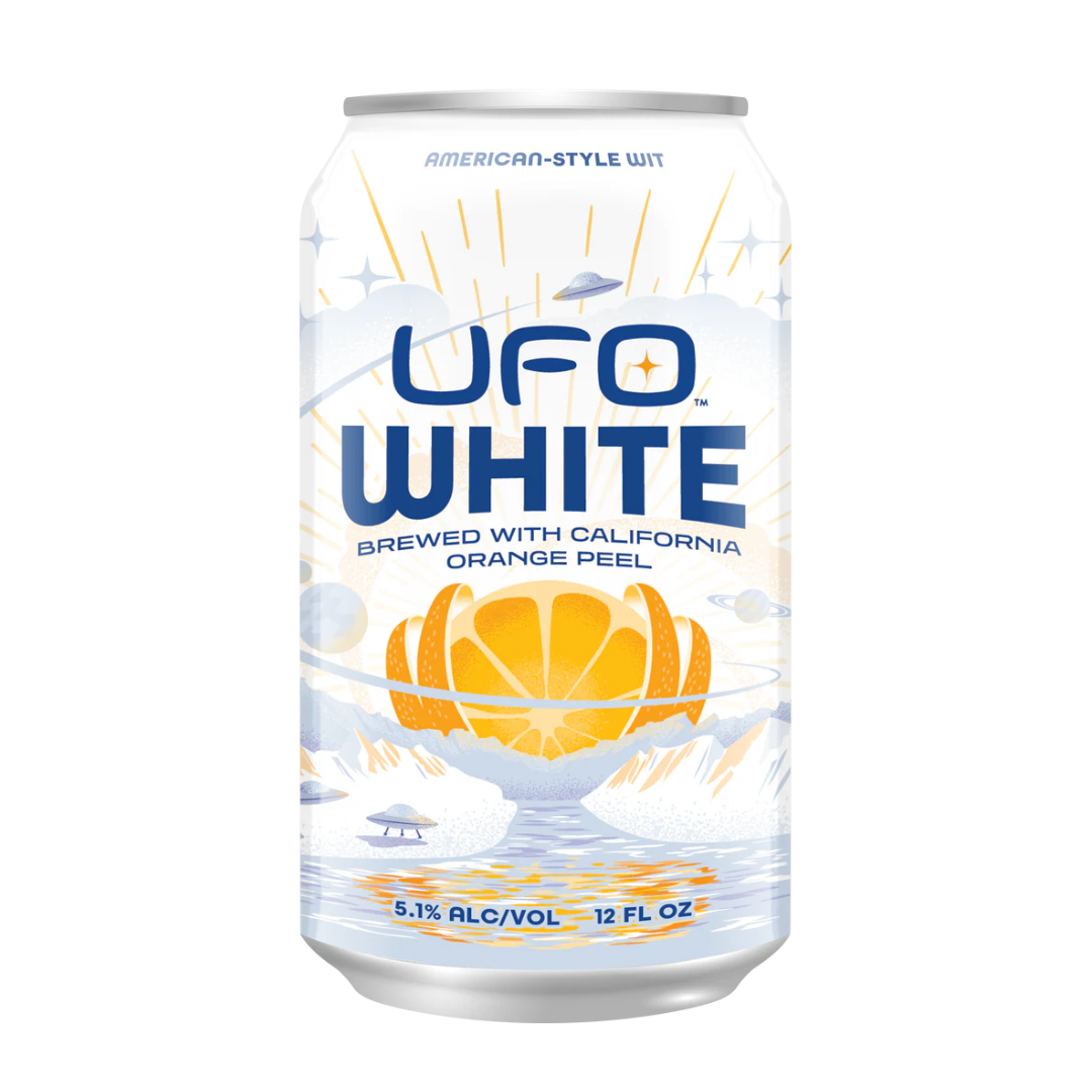 UFO BEER WHITE (LATA) 12 OZ - Cebada Malteada